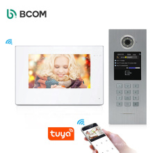 Bcom multi apartment tuya wif unlock ip video door phone sistema de intercomunicación tuyasmart visual timbre kit de intercomunicador